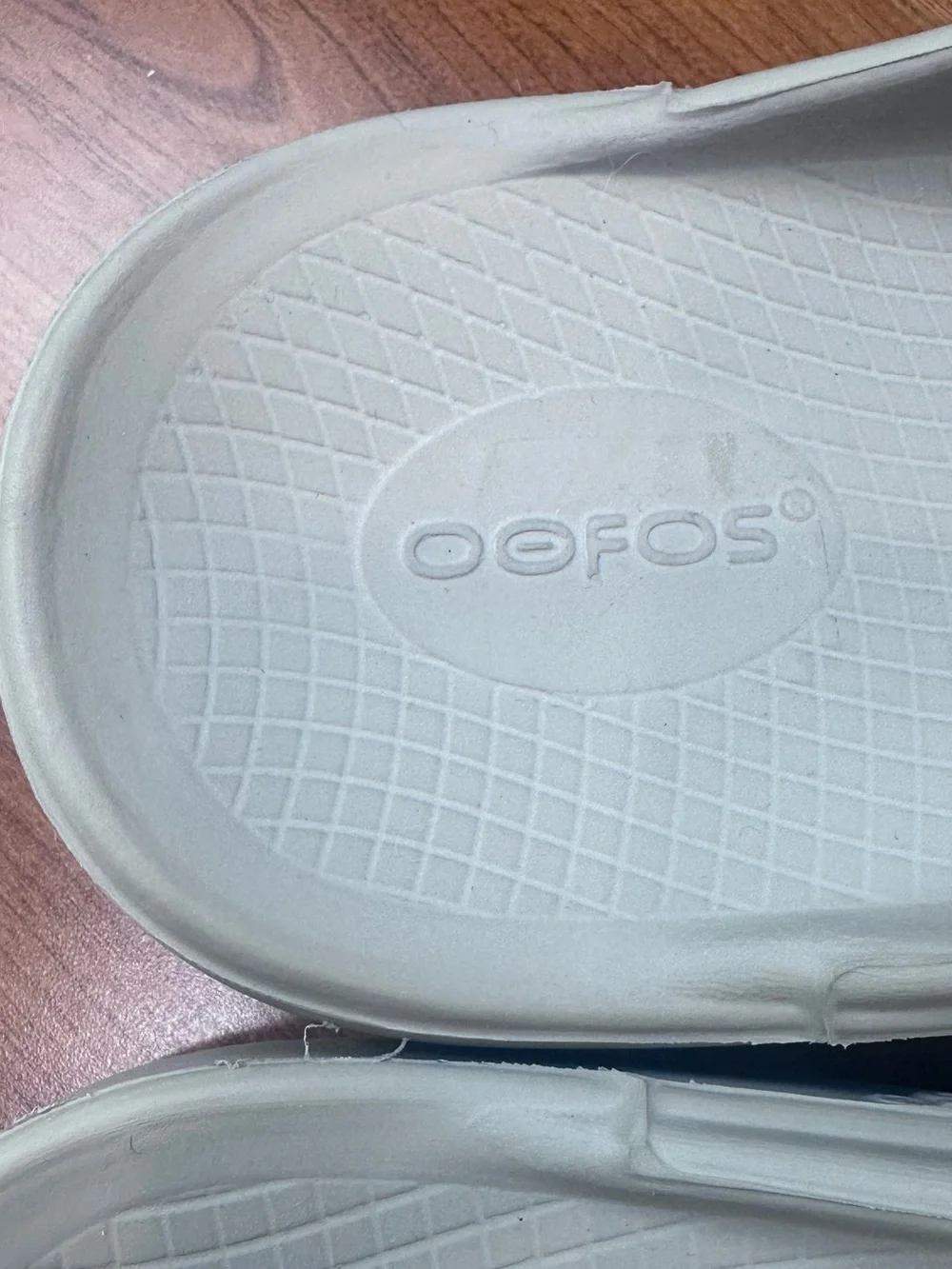 Oofas Recovery Sandals Gray Slide Sandals - Casual Slip-On Mens Sz 10 Womens 12